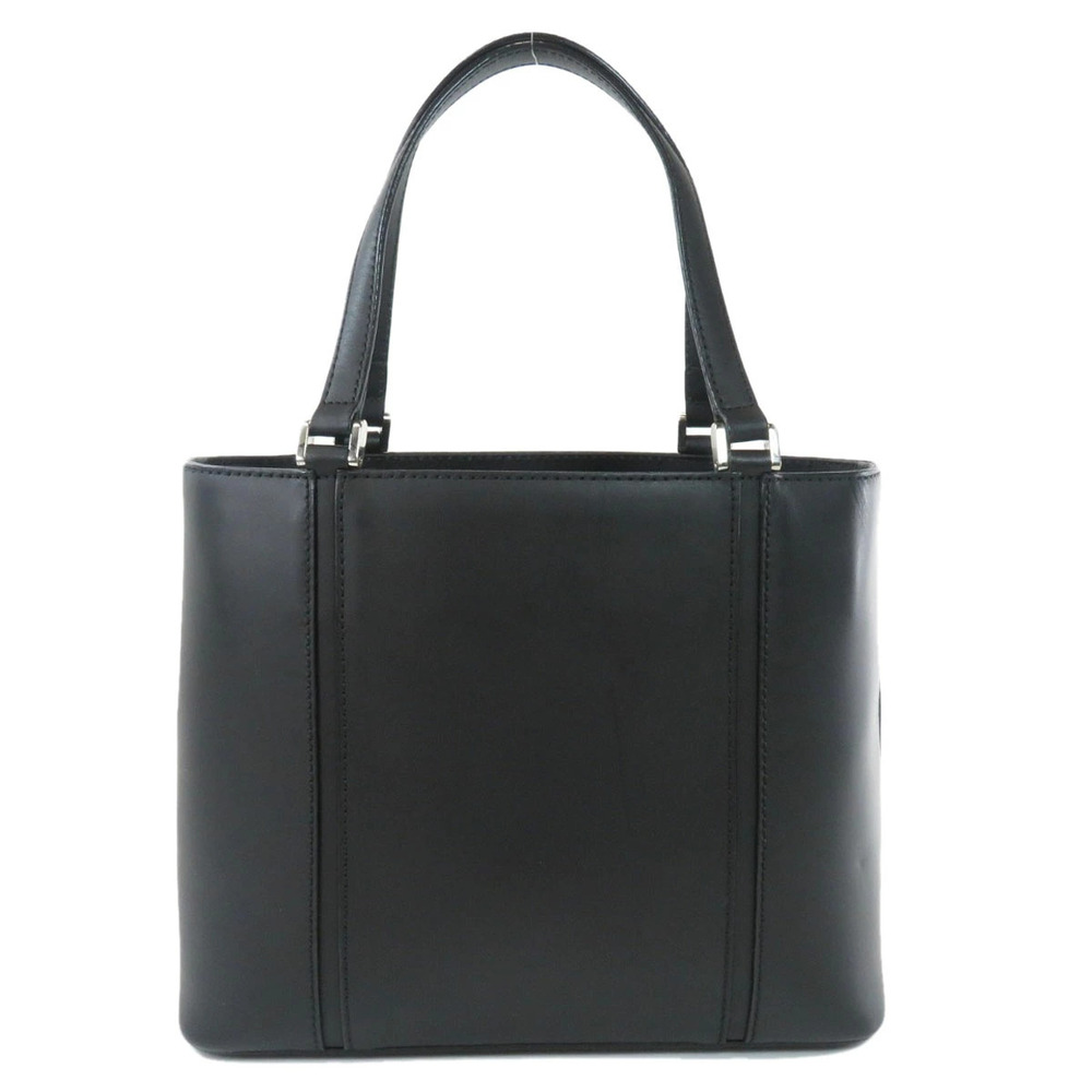Burberry motif logo handbag leather